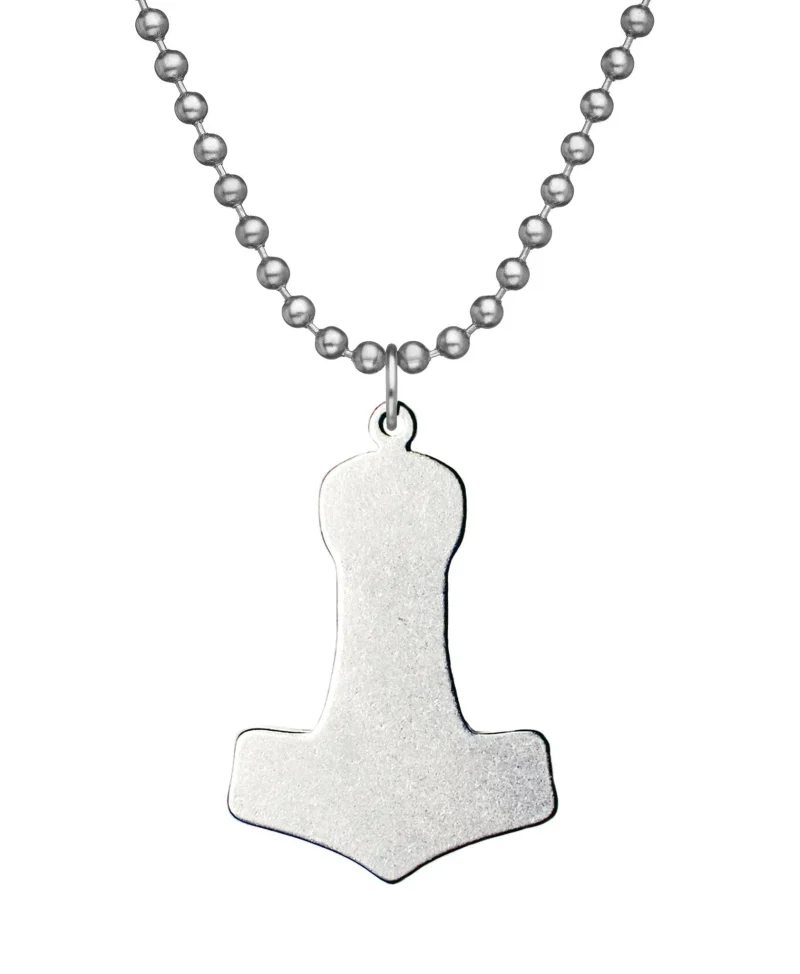 thor s mjolnir necklace with military dog tag chain