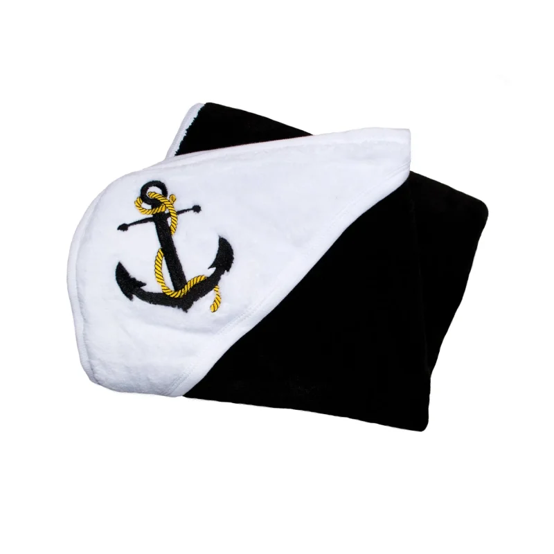 trooper black and white navy baby plush blanket