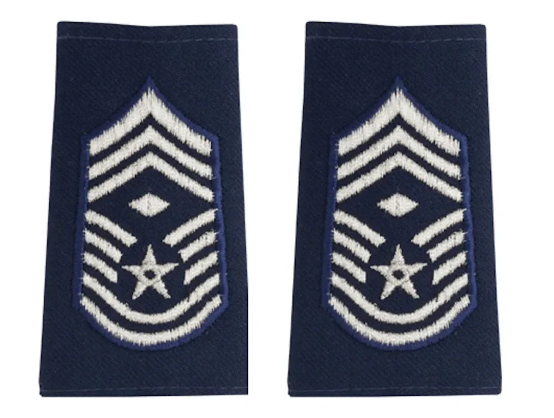 u s air force e 9 chief master sergeant epaulets with diamond