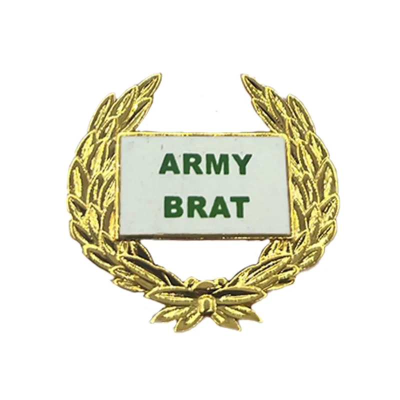 u s army brat vintage pin