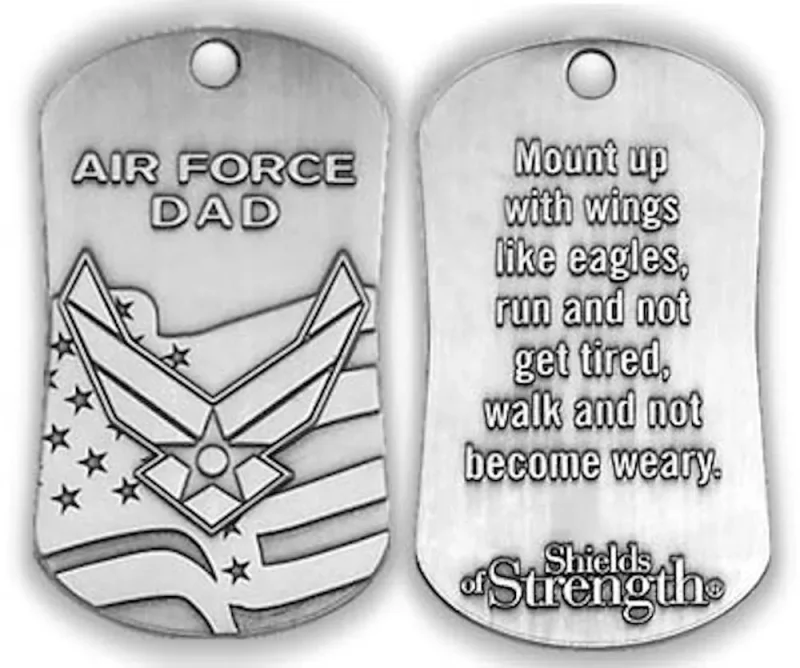 us air force dad dog tag necklace