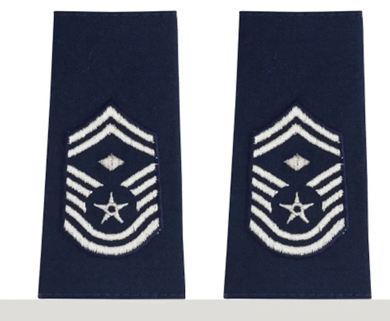 us air force e 8 senior master sergeant epaulets with diamond