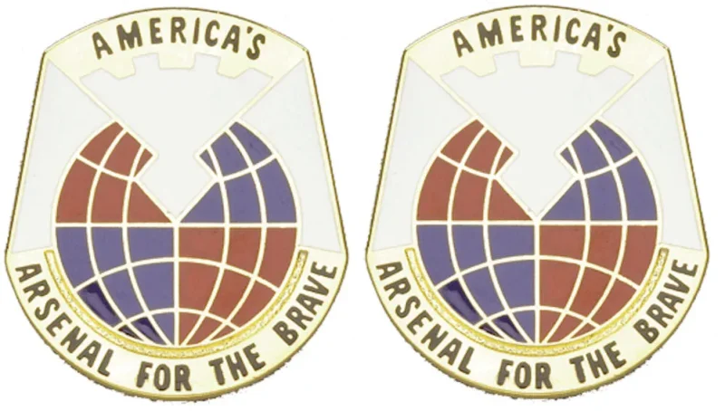 us army amc distinctive unit insignia pair america s arsenal for the brave