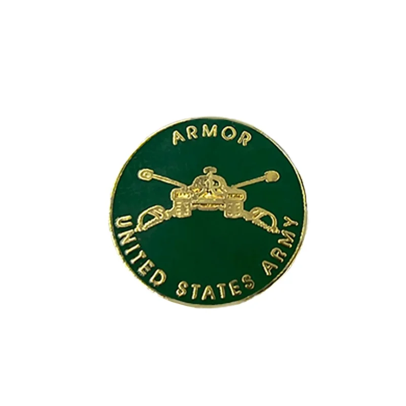 us army armor metal pin