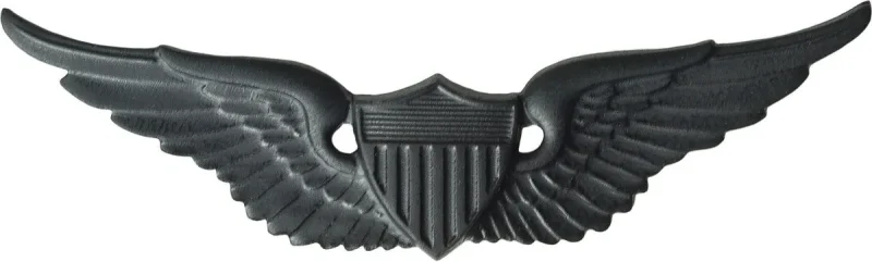 us army aviator badge black metal pin on