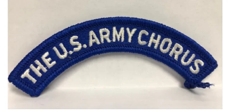 us army chorus sew on patch white on blue