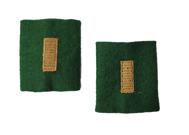 us army leadership tabs green felt rank insignia pair scaled