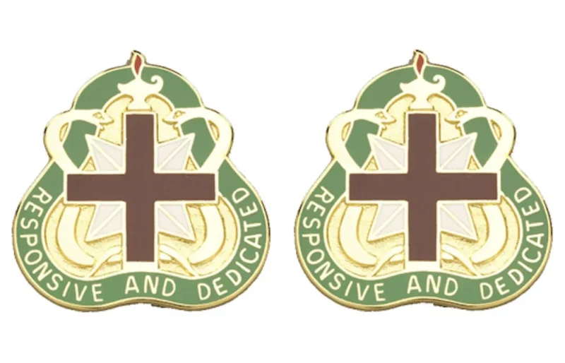 us army medical command insignia set pair