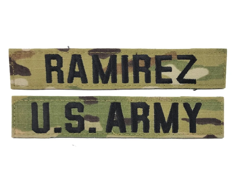 us army ocp name branch tapes 2 piece set