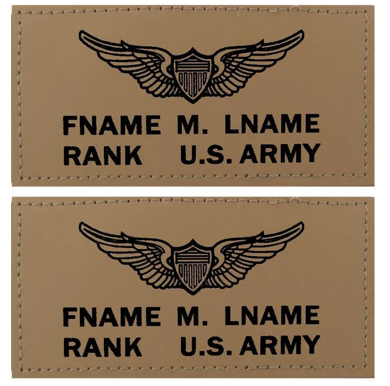 us army tan leather flight badge 2 pack