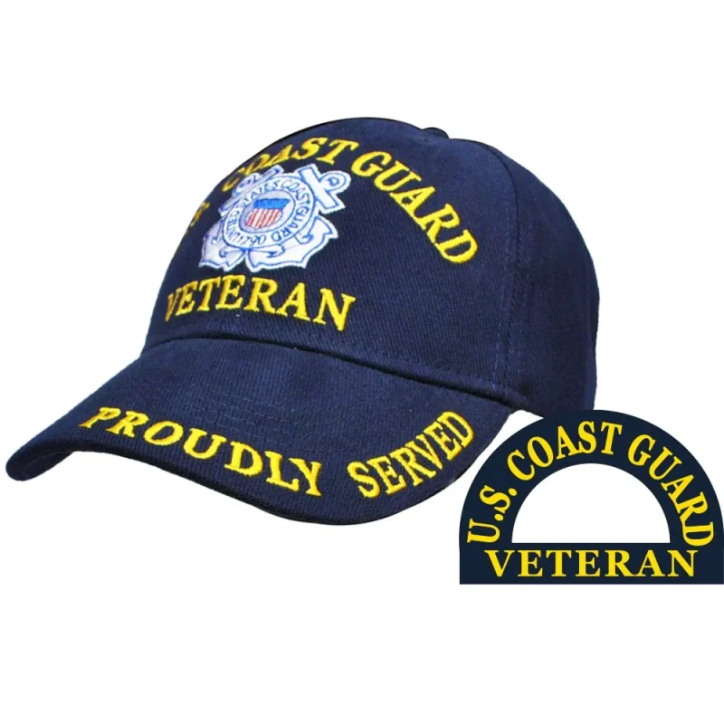 us coast guard veteran cap proudly served