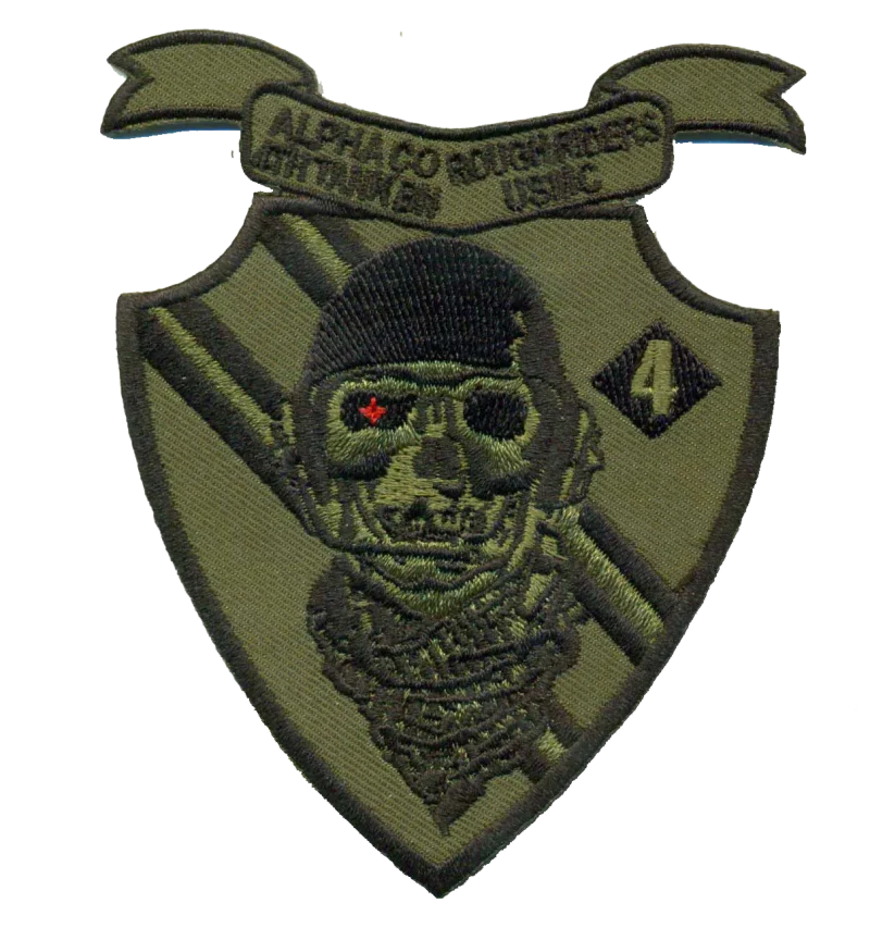 usmc 4th tank battalion alpha company patch subdued sew on