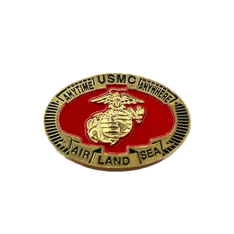 usmc air land sea metal lapel pin