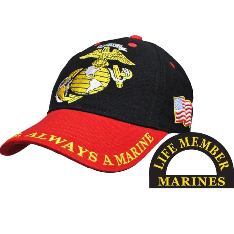 usmc life member ball cap eagle globe anchor clearance