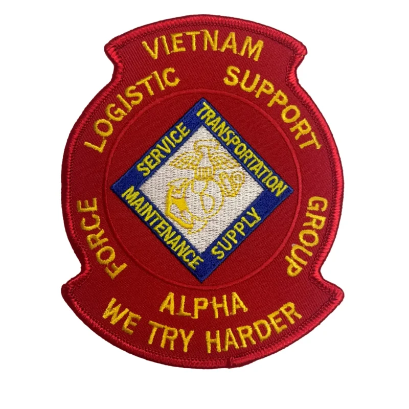 usmc logistics support patch alpha we try harder sew on clearance