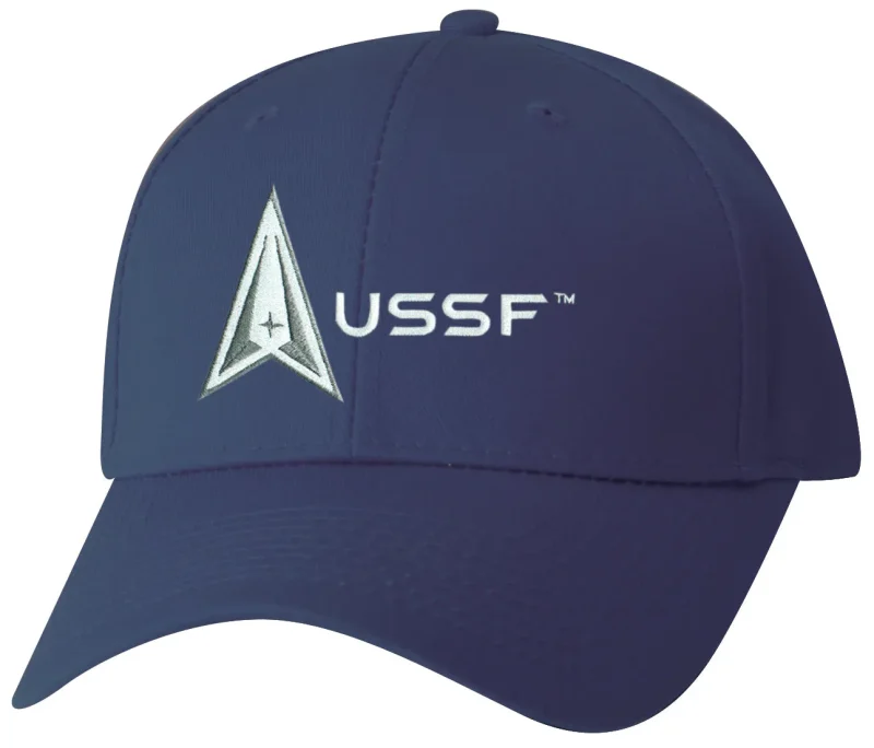 ussf space force blue embroidered structured cap