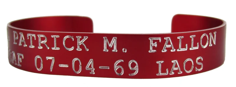 vietnam war pow mia bracelet red scaled