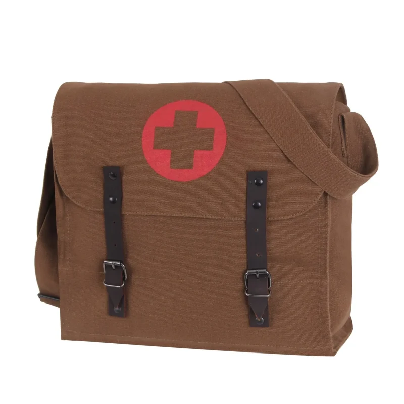 vintage cross canvas medical bag