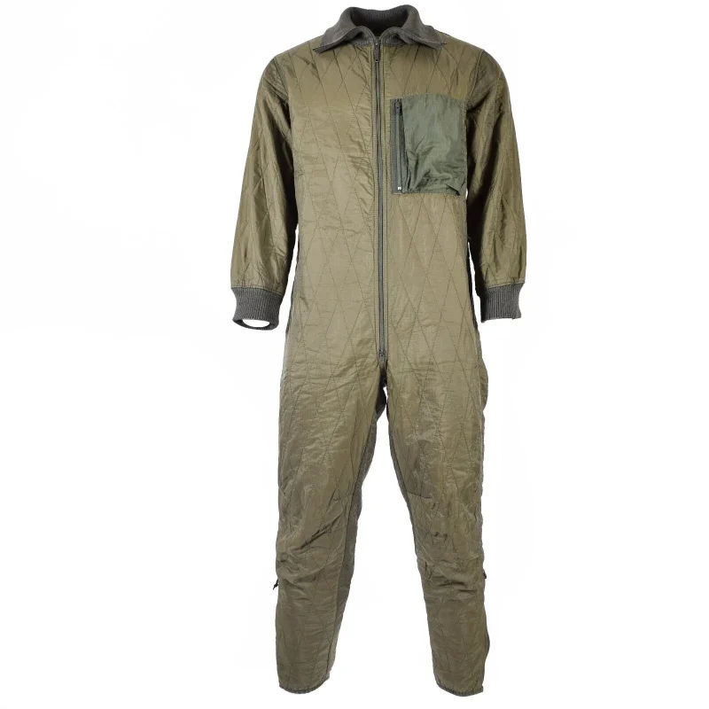 vintage german army quilted coveralls liner