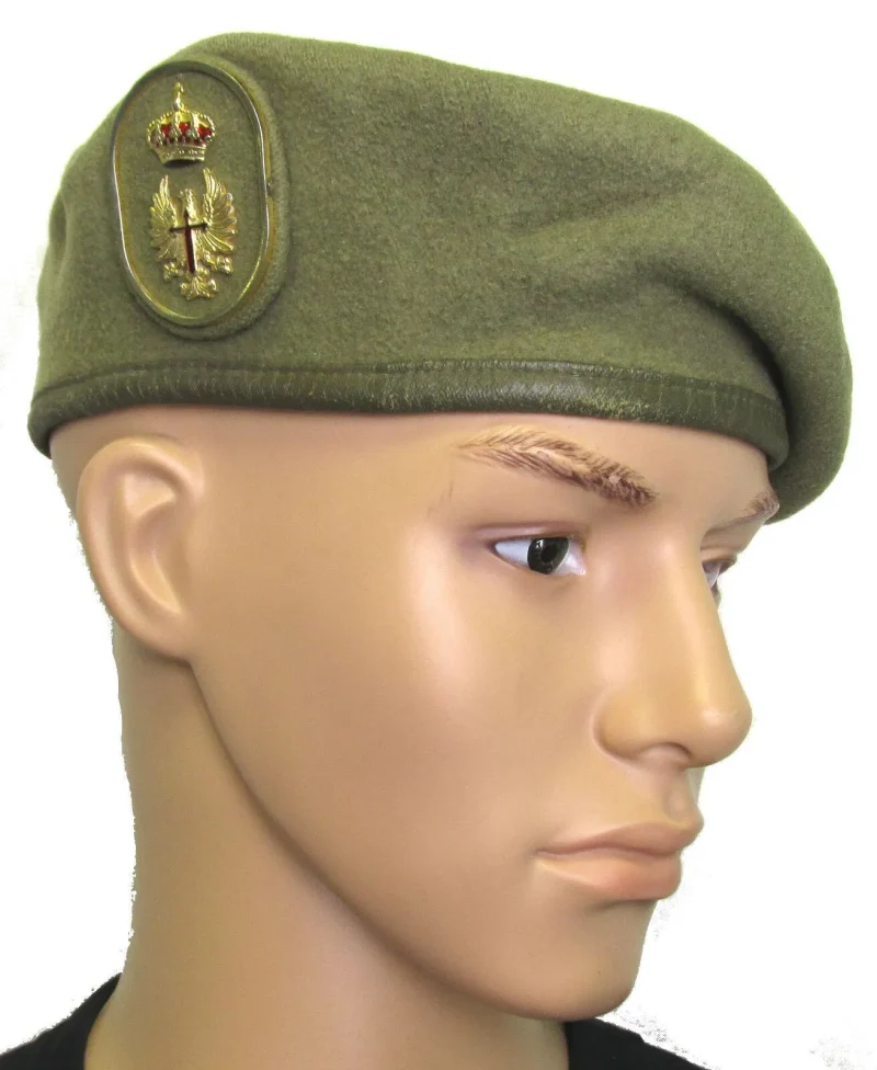 vintage spanish army wool beret o d green military surplus sizes