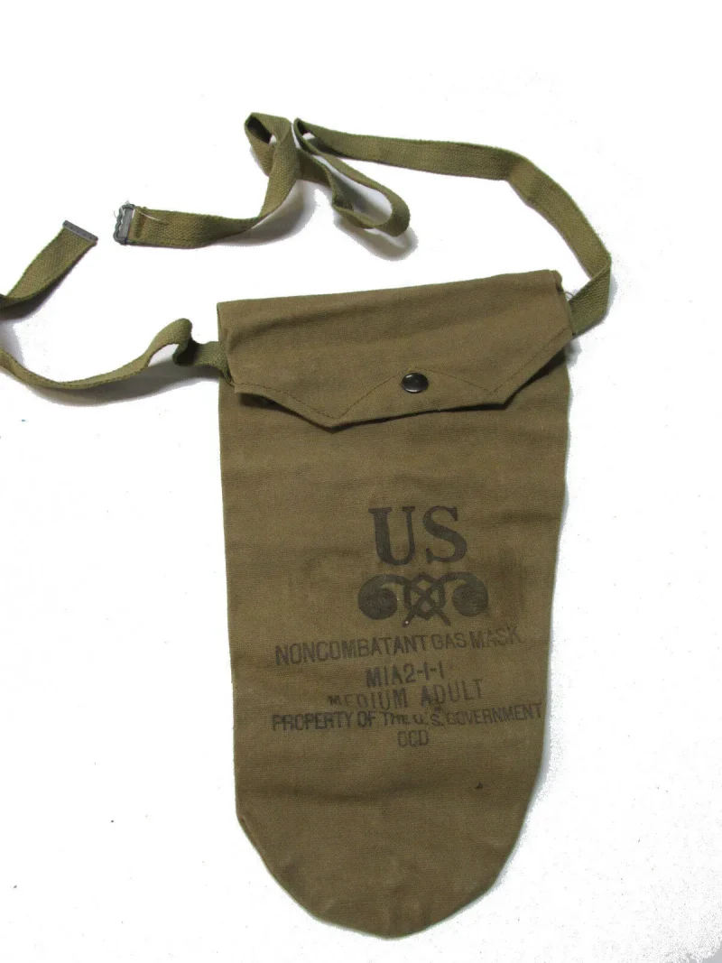 vintage wwii u s m1a2 1 1 gas mask bag military surplus