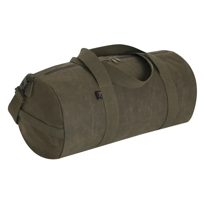 waxed canvas 19 shoulder duffle bag rothco