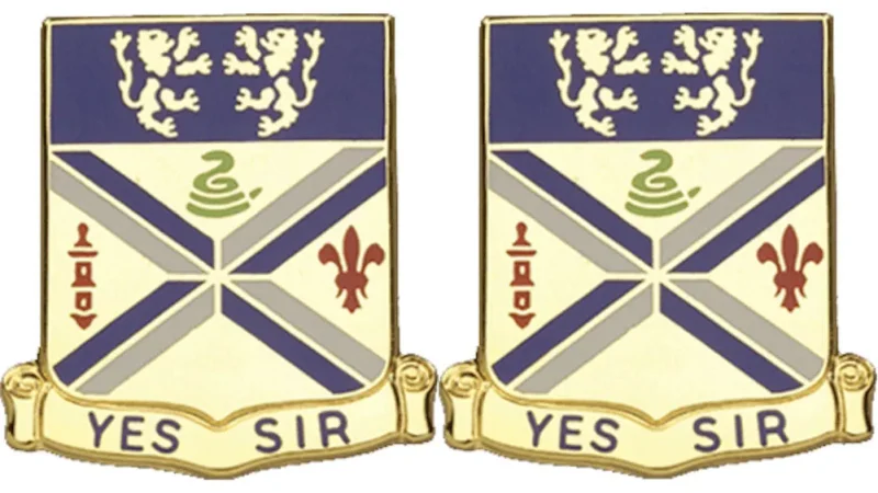 west virginia 201st field artillery insignia pair