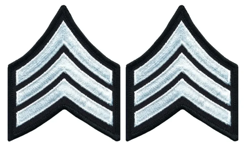 white on black sergeant chevrons