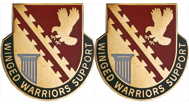 winged warriors support battalion insignia pair