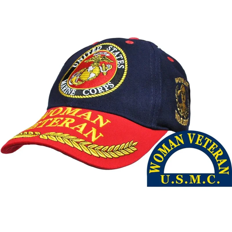 woman marine corps veteran cap