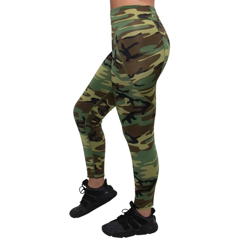 women s camo performance leggings w pockets