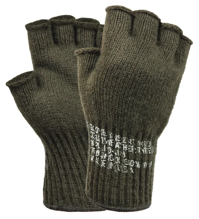 wool fingerless gloves by rothco