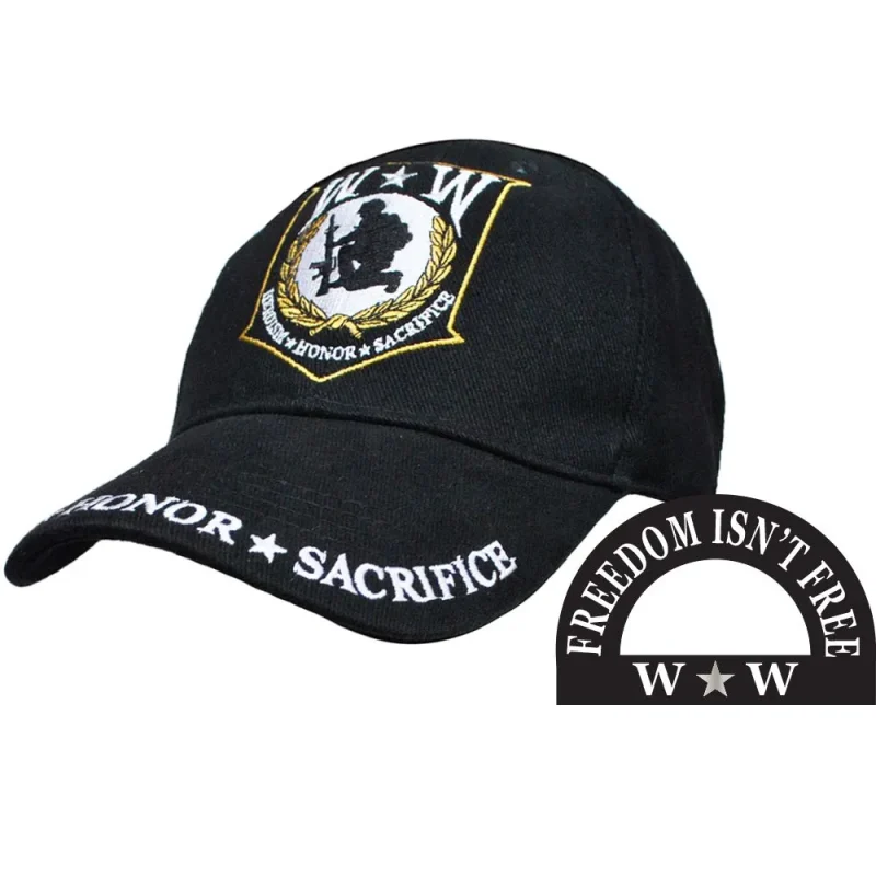 wounded warrior black ballcap