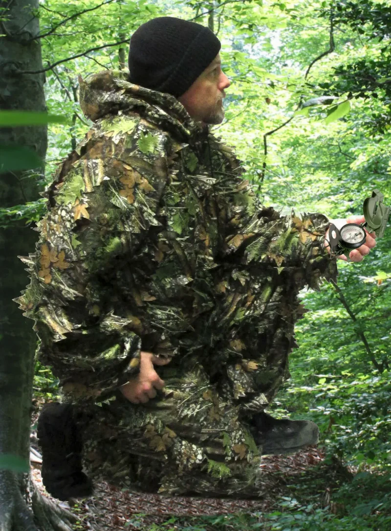 xxs 3d forest leaf ghillie suit for adults