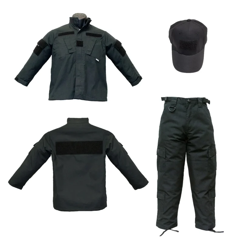 youth 3 piece black tactical uniform set